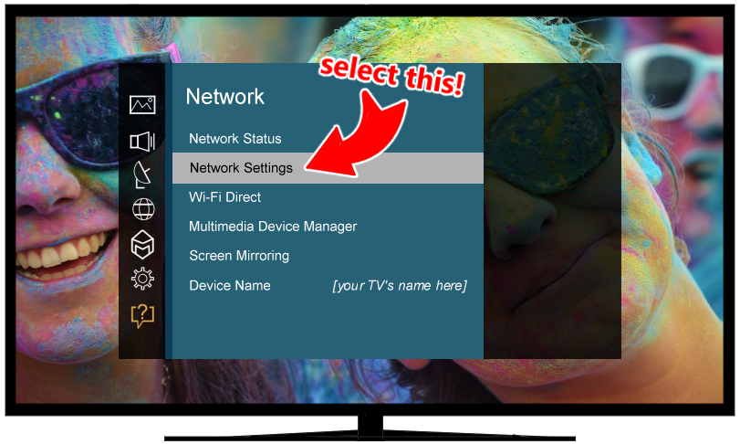 select network settings